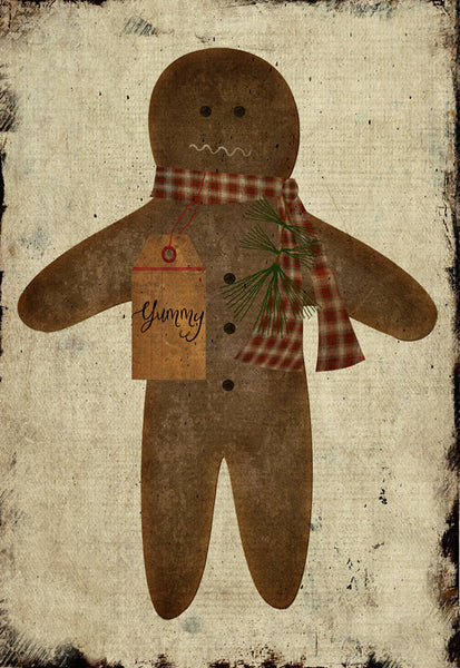 Grungy Gingerbread Man - 2366