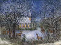 Deer In The Churchyard - 3578