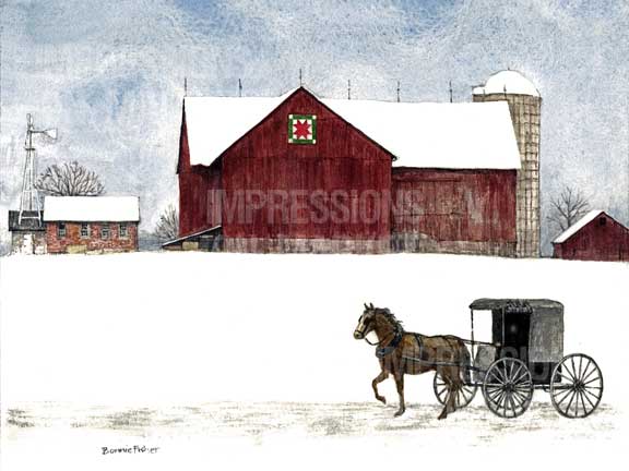 Amish Winter  - 3612