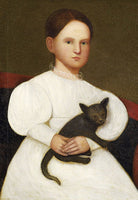 Miss Belknap With Cat - 4614
