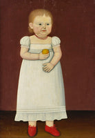 Girl With Red Shoes And Peach - 4623