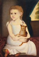 Brown Eyed Girl With Cat - 4662