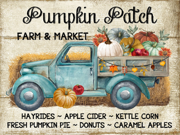 Pumpkin Blue Truck - 5629