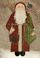 Santa With Flag - 7508