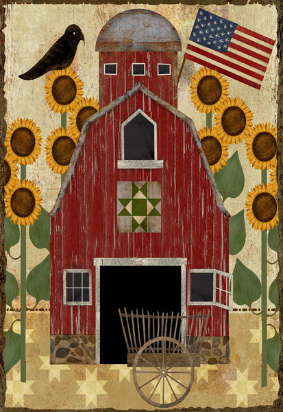 Barn In Sunflower - 7814