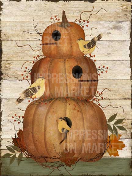 Pumpkin Birdhouse  - 7898