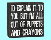 Puppets And Crayons Box - 10169
