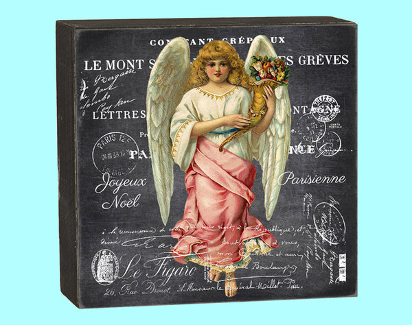 Christmas Angel Horn Box - 12573