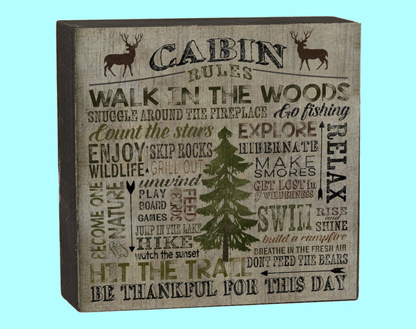Cabin Rules Box - 17614