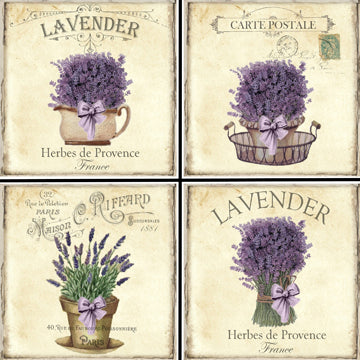 French Lavender Coaster Set - 42109CS