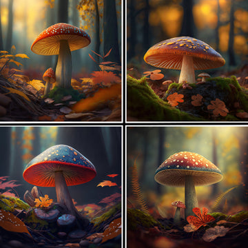 Forest Mushrooms 3 Coaster Set - 42126CS