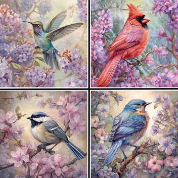 Spring Birds Coaster Set - 42143CS