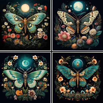 Lunar Butterflies Coaster Set - 42148CS