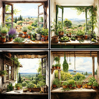 Meadow Windows Coaster Set - 42163CS