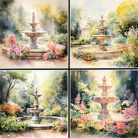 Floral Fountains Coaster Set - 42169CS