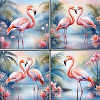 Flamingo Florals Coaster Set - 42181CS