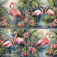 Tropical Flamingos Coaster Set - 42182CS