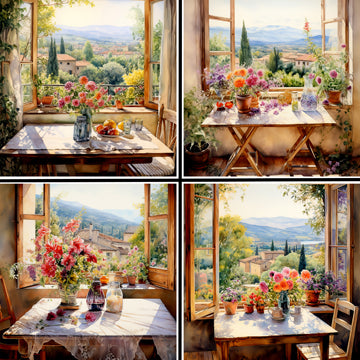 Tuscan Window 2 Coaster Set - 42207CS
